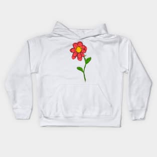 Red Flower Kids Hoodie